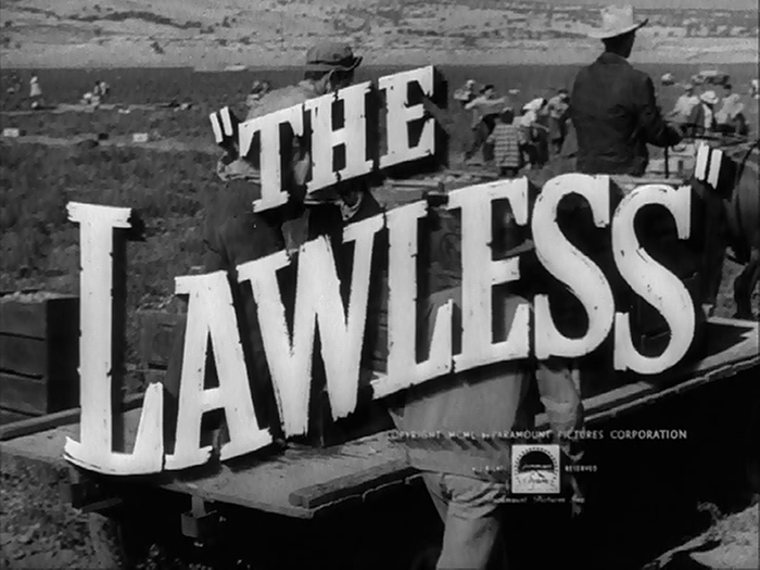 Title Screenshot "The Lawless" copyright 1950 Paramount Pictures