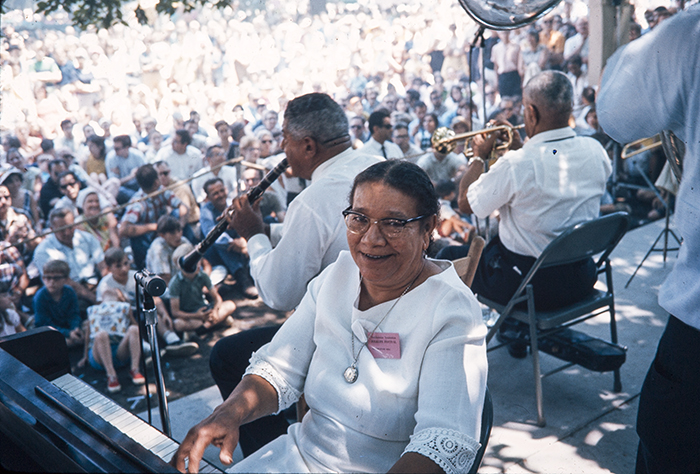 New Orleans jazz band at the 1968 Folklife Festival. Ralph Rinzler Folklife Archives