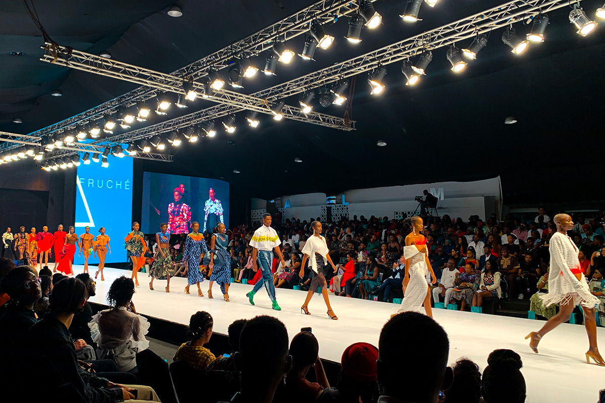Runway fashion show.