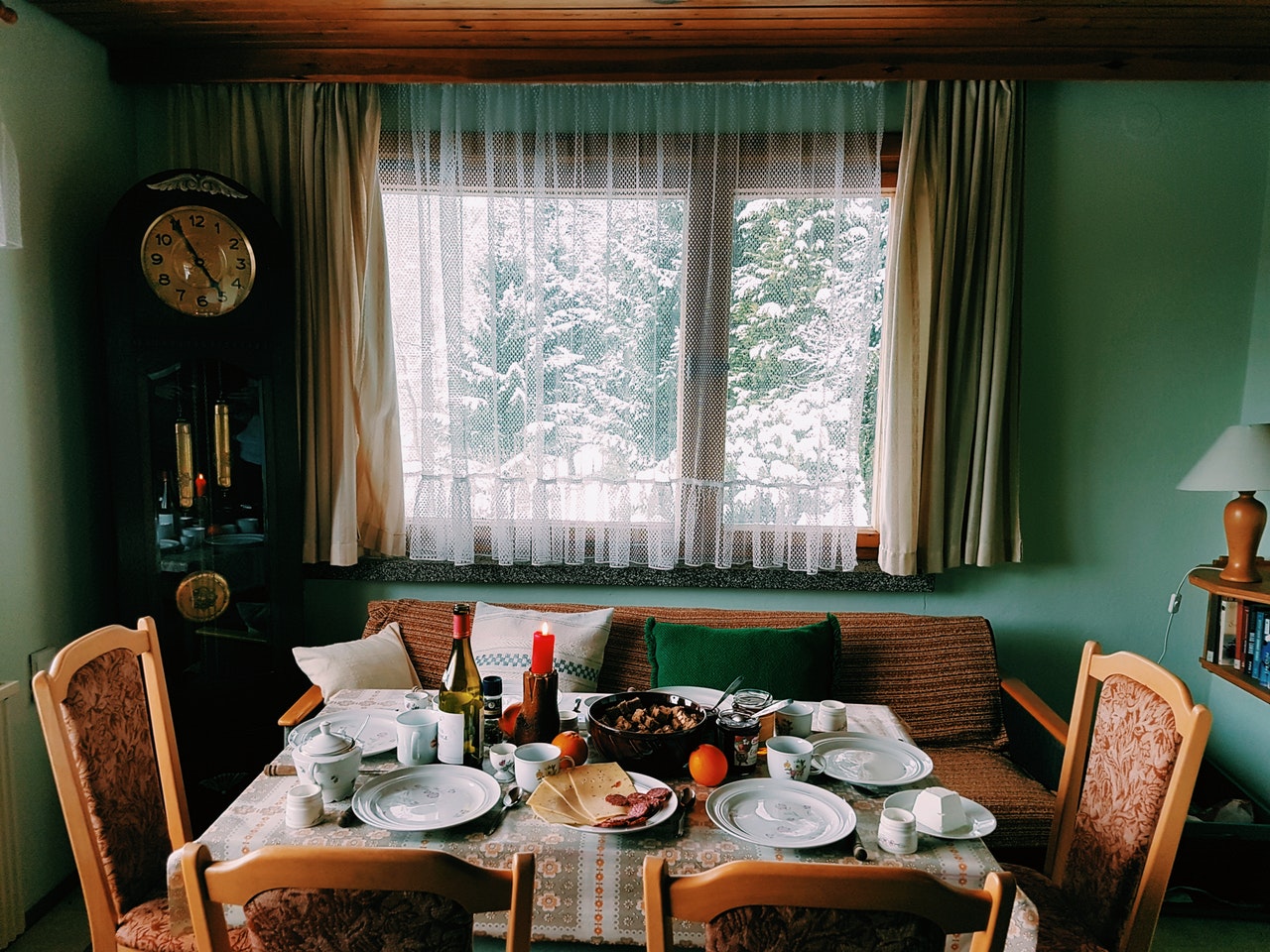 Table set for a meal