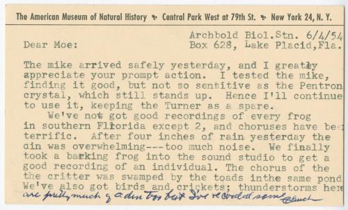 Charles M. Bogert audio recordings