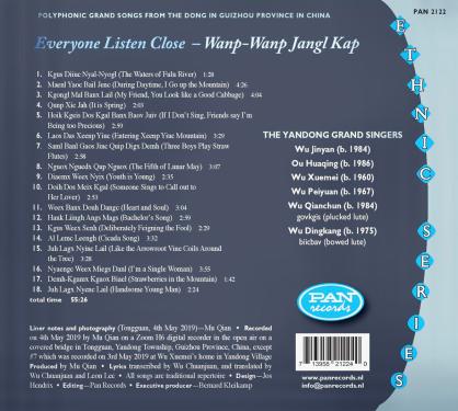 CD back cover with track listing.