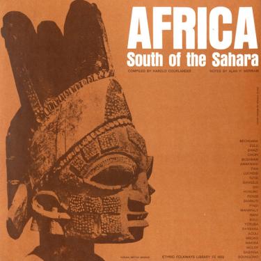 Cover art for the album “Africa: South of the Sahara” showing a carved mask.