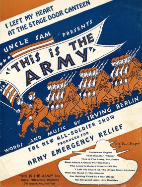 Songbook cover art with the title in English: This Is the Army.
