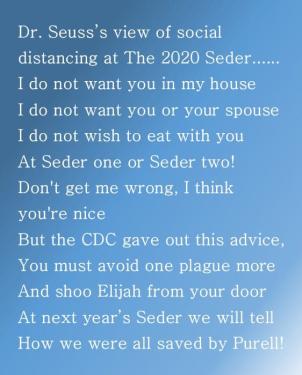 Dr. Seuss Seder 2020 poem Kirschen