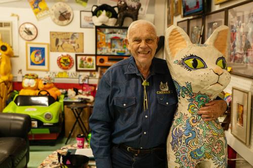 Harold Sims at the American Museum of the House Cat
