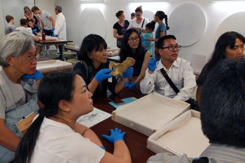Royal Textile Academy members at the National Museum of Natural History