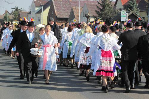 Zapust celebration in Strjažow (Dissen-Striesow), Lower Lusatia, Germany