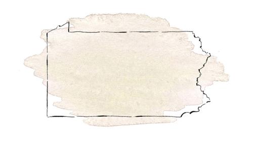 Illustrated map of Pennsylvania.