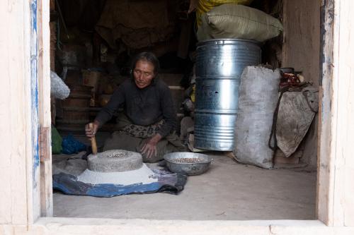 མཚོ་སྔོན་ཞིང་ཆེན་ཞིན་ཧ་རྫོང།ལྷ་མོ་ཡིས་རྩམ་པ་འཐག་བཞིན་ཡོད།