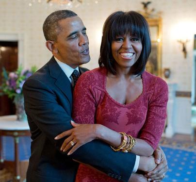 President Barack Obama and First Lady Michelle Obama on her forty-ninth birthday.