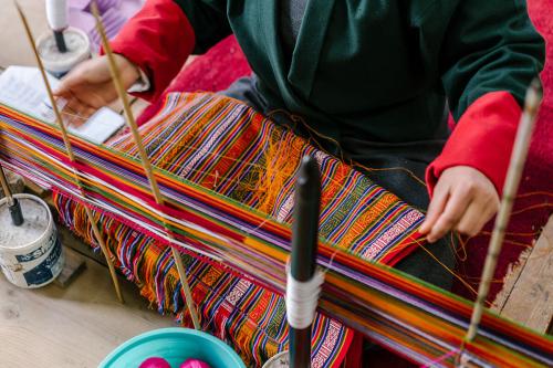 Images from the Choki Traditional Art School, a school established in 1999 on the outskirts of Thimphu, Bhutan, for underprivileged children to learn painting, wood carving, weaving and embroidery.