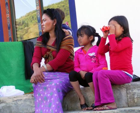 Bhutanese spectators