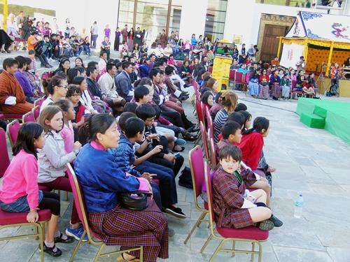 Bhutanese spectators