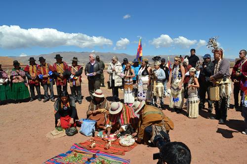 A ceremony at Tiwanaku.