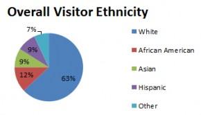 Overall visitor ethnicity. Graphic by Julia Aguilar Jerez