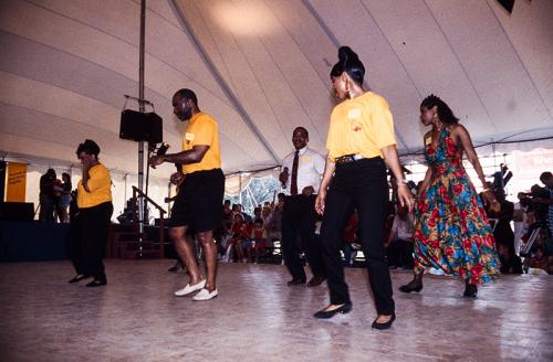 Hand dancing at the 1993 Folklife Festival. Photo by Richard Strauss, Ralph Rinzler Folklife Archives