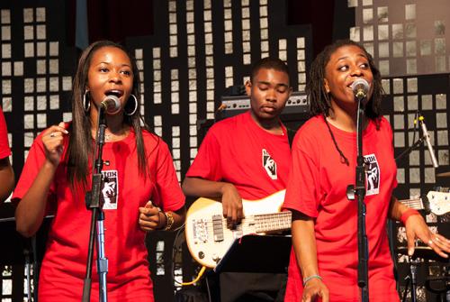 Stax Music Academy, representing the newest generation of R&amp;B musicians, at the 2011 Folklife Festival. Photo by Michelle Arbeit, Ralph Rinzler Folklife Archives