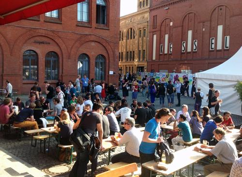 OKFest 2014 took place in the Kulturbrauerei&mdash;a converted brewery that now serves as a complex of arts and culture venues. Photo by Meredith Holmgren