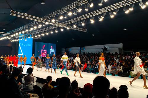 Runway fashion show.