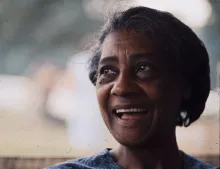 Elizabeth Cotten at the 1969 Smithsonian Folklife Festival. Photo by Diana Davies, Ralph Rinzler Folklife Archives